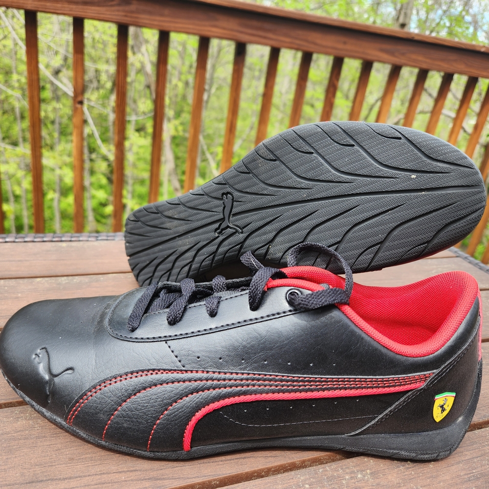 Puma Ferrari F1 Black and Red Sneakers